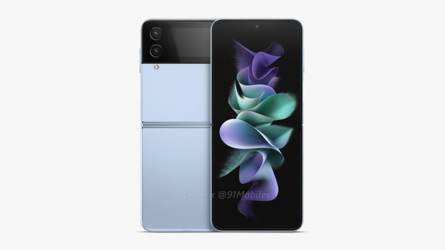 Galaxy Z Flip4のレンダリング画像