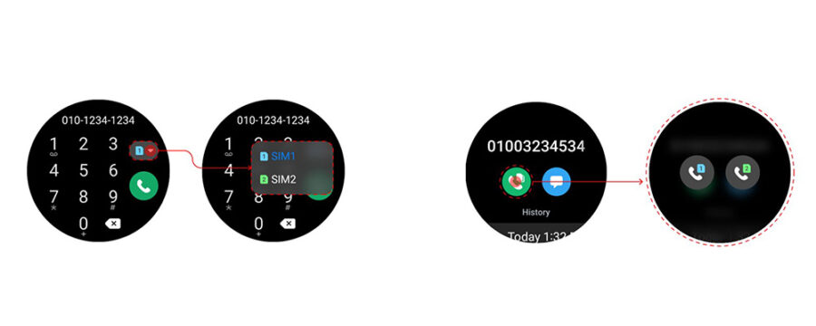 One UI Watch4.5のデュアルSIMのサポートと管理