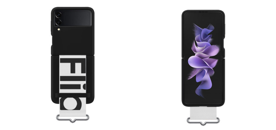 Galaxy Z Flip4用シリコンストラップケース