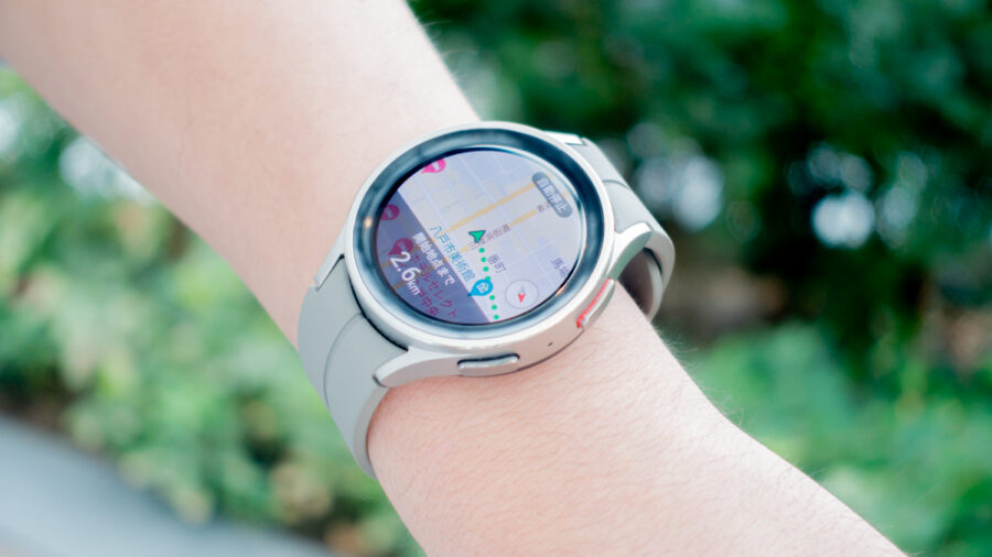 Galaxy Watch5 Proのマップ表示は非常に見やすい