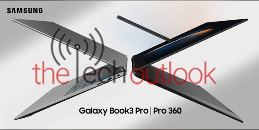 Galaxy Book 3 Pro 360のリーク画像とBook3 Proのリーク画像