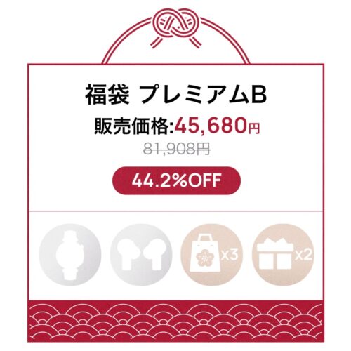 福袋【プレミアムB】:7点入り45,680円